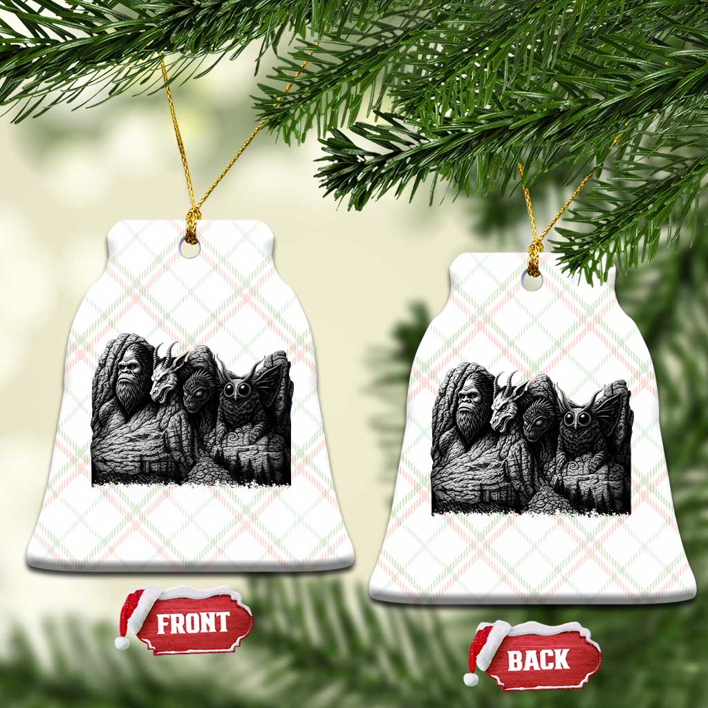 Cryptid Mount Rushmore Ceramic Ornament Bigfoot Mothman Jersey Devil Chupacabra TS12 Print Your Wear