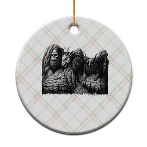 Cryptid Mount Rushmore Ceramic Ornament Bigfoot Mothman Jersey Devil Chupacabra TS12 1pc Christmas Plaid Print Your Wear