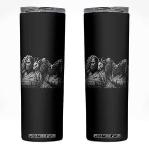 Cryptid Mount Rushmore Skinny Tumbler Bigfoot Mothman Jersey Devil Chupacabra TS12 Black Print Your Wear