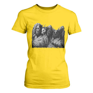 Cryptid Mount Rushmore T Shirt For Women Bigfoot Mothman Jersey Devil Chupacabra TS12 Daisy Print Your Wear
