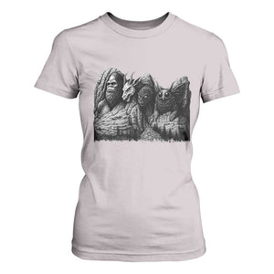 Cryptid Mount Rushmore T Shirt For Women Bigfoot Mothman Jersey Devil Chupacabra TS12 Ice Gray Print Your Wear