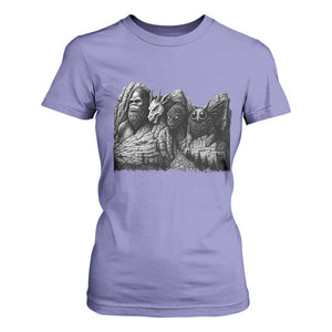 Cryptid Mount Rushmore T Shirt For Women Bigfoot Mothman Jersey Devil Chupacabra TS12 Violet Print Your Wear