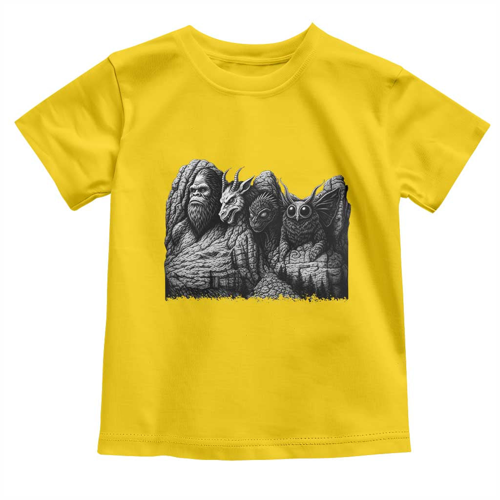 Cryptid Mount Rushmore Toddler T Shirt Bigfoot Mothman Jersey Devil Chupacabra TS12 Daisy Print Your Wear