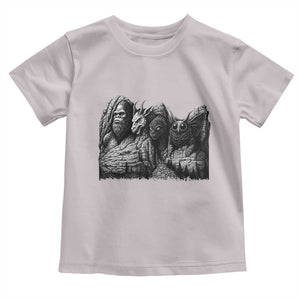 Cryptid Mount Rushmore Toddler T Shirt Bigfoot Mothman Jersey Devil Chupacabra TS12 Ice Gray Print Your Wear