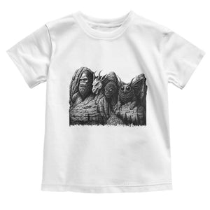 Cryptid Mount Rushmore Toddler T Shirt Bigfoot Mothman Jersey Devil Chupacabra TS12 White Print Your Wear