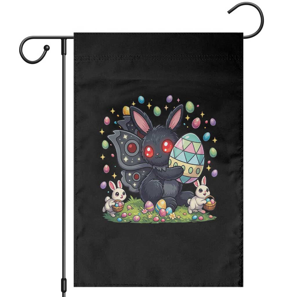 Funny Mothman Easter Bunny Ears Garden Flag Cryptid Lover Gift TS12 Black Print Your Wear
