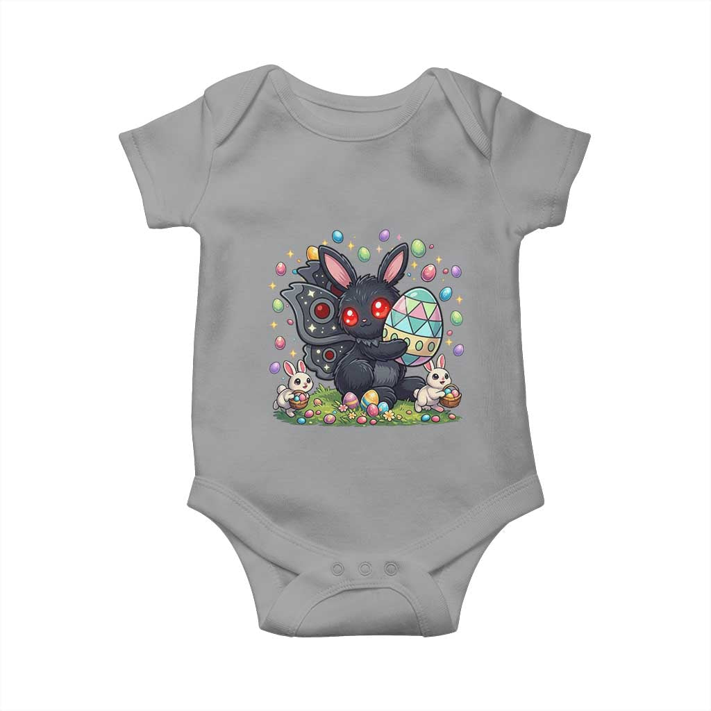 Funny Mothman Easter Bunny Ears Baby Onesie Cryptid Lover Gift TS12 Sport Gray Print Your Wear
