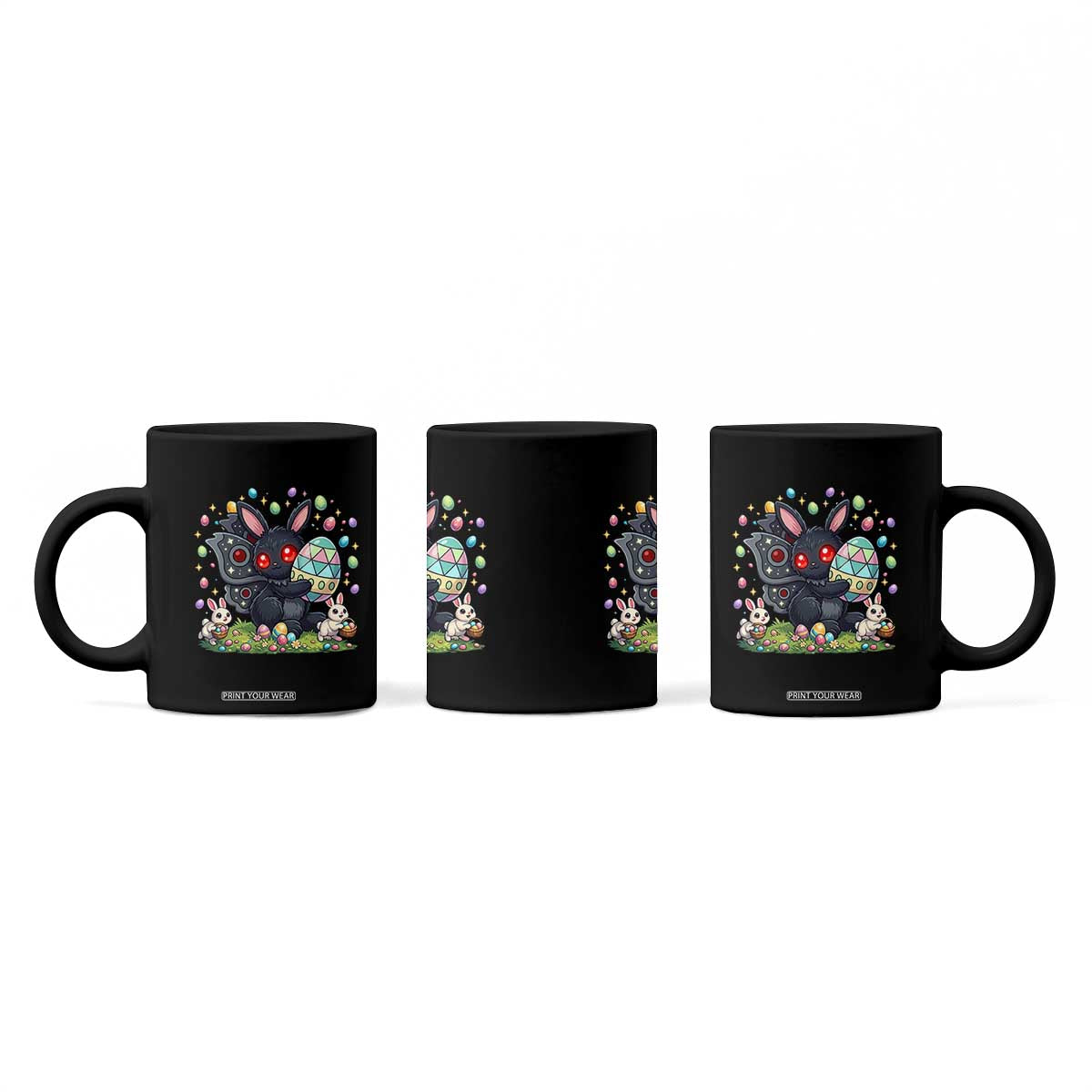 Funny Mothman Easter Bunny Ears Coffee Mug Cryptid Lover Gift TS12 Print Your Wear