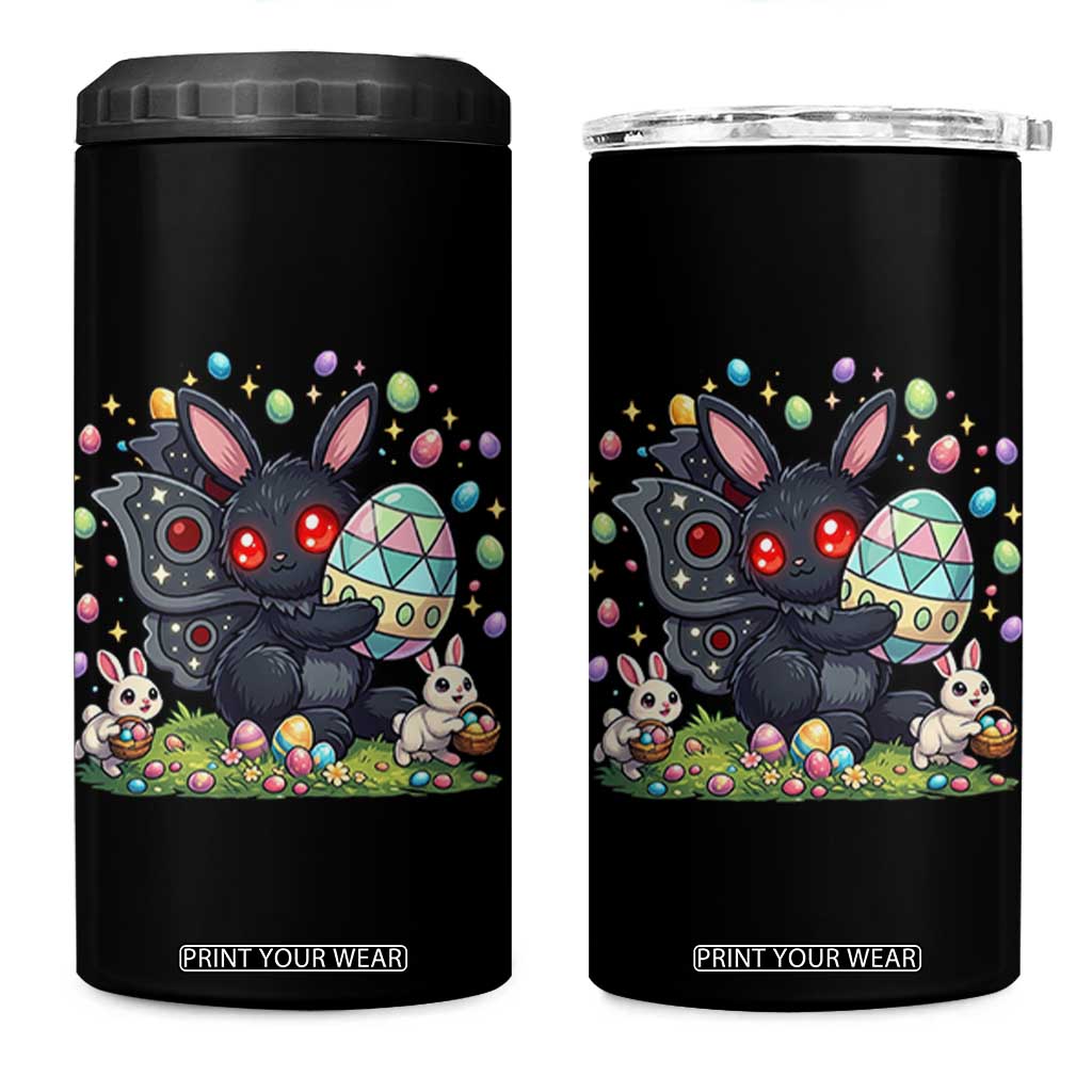Funny Mothman Easter Bunny Ears 4 in 1 Can Cooler Tumbler Cryptid Lover Gift TS12 One Size: 16 oz Black Print Your Wear