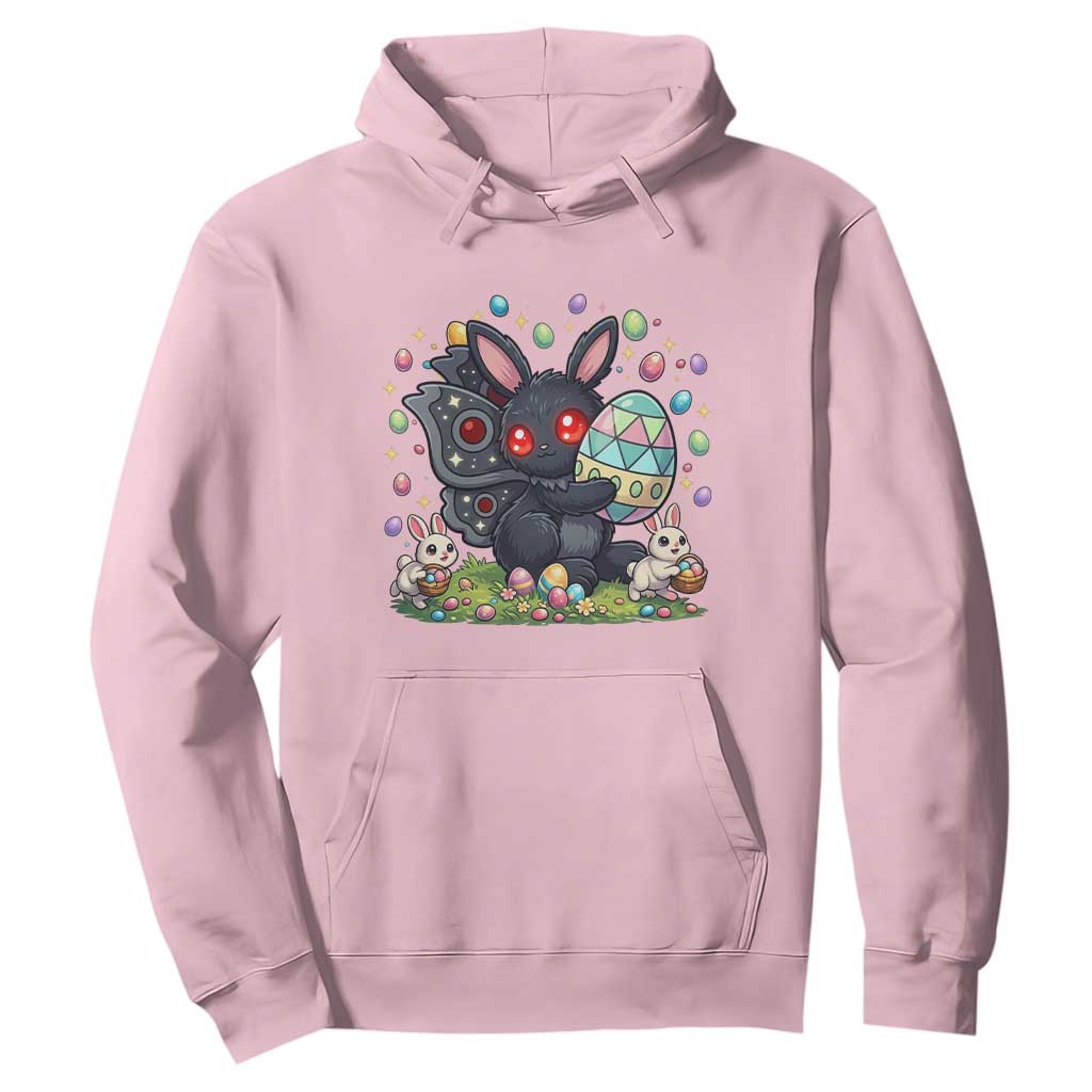 Funny Mothman Easter Bunny Ears Hoodie Cryptid Lover Gift TS12 Light Pink Print Your Wear