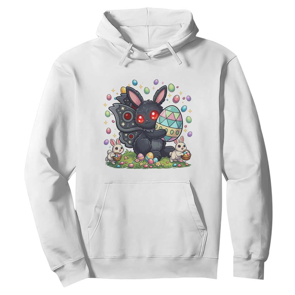 Funny Mothman Easter Bunny Ears Hoodie Cryptid Lover Gift TS12 White Print Your Wear