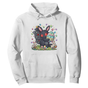 Funny Mothman Easter Bunny Ears Hoodie Cryptid Lover Gift TS12 White Print Your Wear
