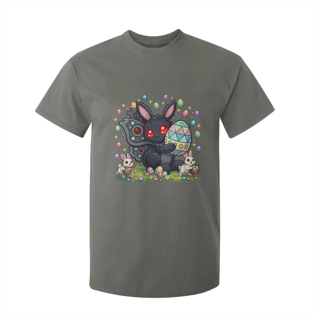 Funny Mothman Easter Bunny Ears T Shirt For Kid Cryptid Lover Gift TS12 Military Green Print Your Wear