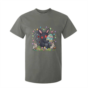 Funny Mothman Easter Bunny Ears T Shirt For Kid Cryptid Lover Gift TS12 Military Green Print Your Wear