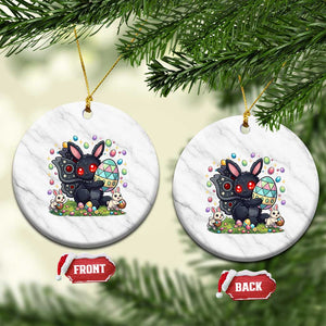 Funny Mothman Easter Bunny Ears Ceramic Ornament Cryptid Lover Gift TS12 1pc White Marble Print Your Wear
