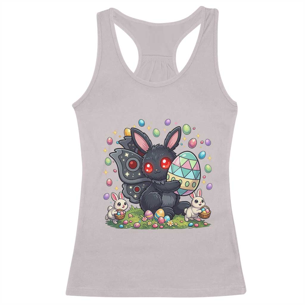 Funny Mothman Easter Bunny Ears Racerback Tank Top Cryptid Lover Gift TS12 Ice Gray Print Your Wear