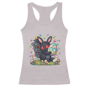 Funny Mothman Easter Bunny Ears Racerback Tank Top Cryptid Lover Gift TS12 Ice Gray Print Your Wear