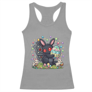 Funny Mothman Easter Bunny Ears Racerback Tank Top Cryptid Lover Gift TS12 Sport Gray Print Your Wear
