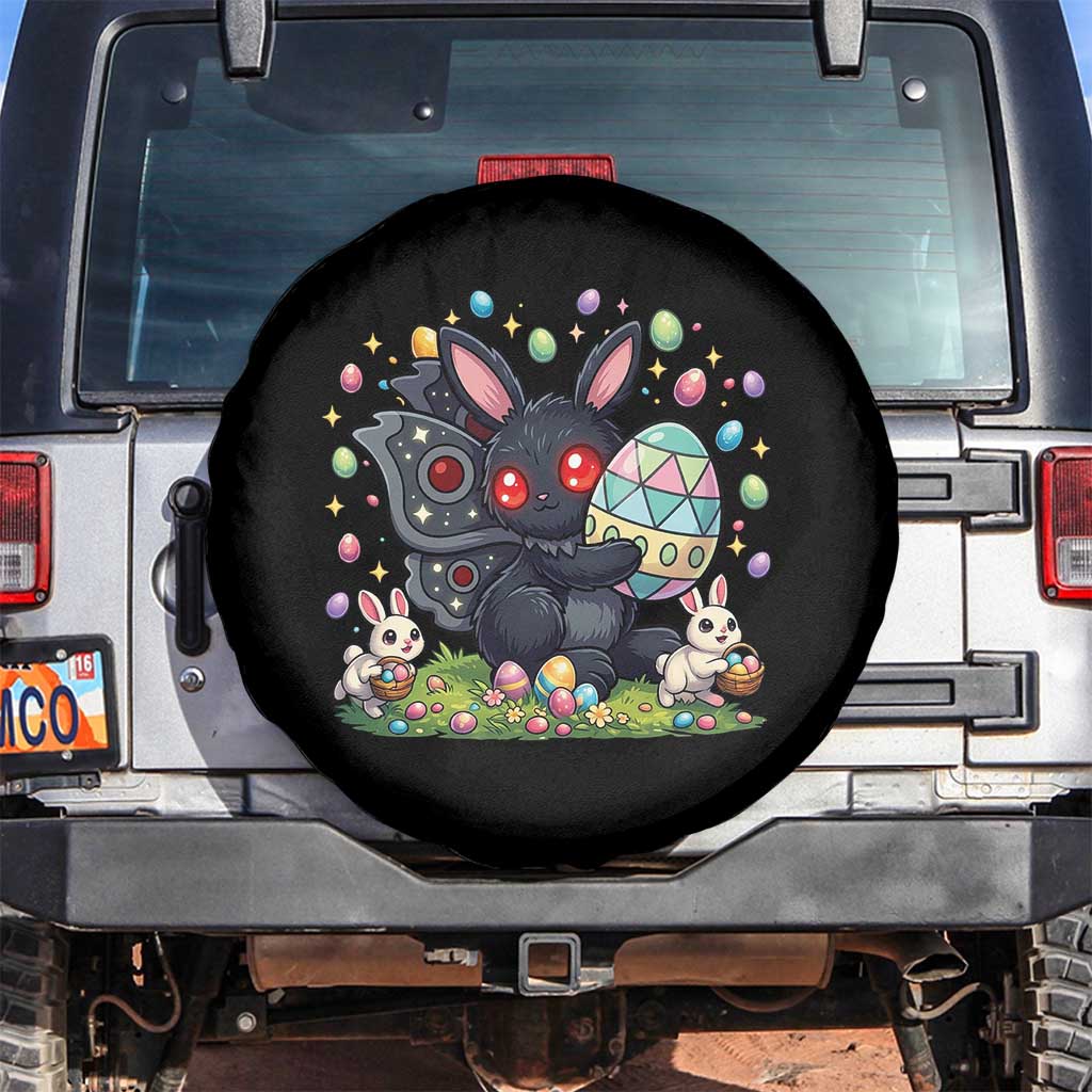 Funny Mothman Easter Bunny Ears Spare Tire Cover Cryptid Lover Gift TS12 No hole Black Print Your Wear