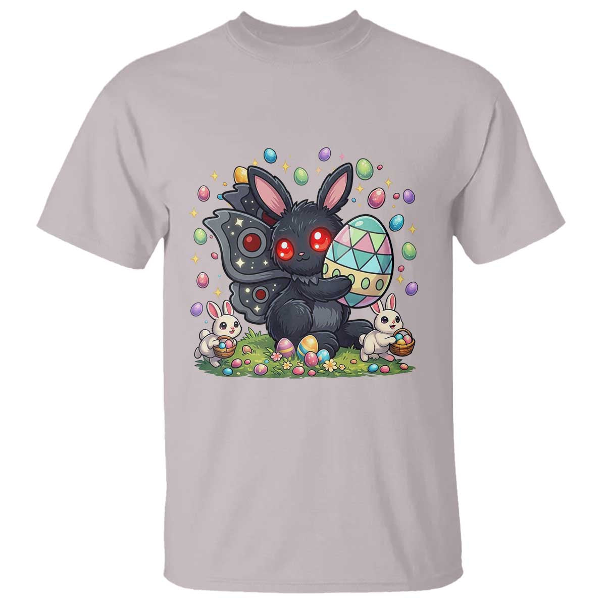 Funny Mothman Easter Bunny Ears T Shirt Cryptid Lover Gift TS12 Ice Gray Print Your Wear