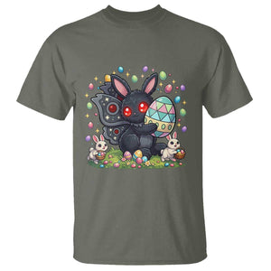Funny Mothman Easter Bunny Ears T Shirt Cryptid Lover Gift TS12 Military Green Print Your Wear