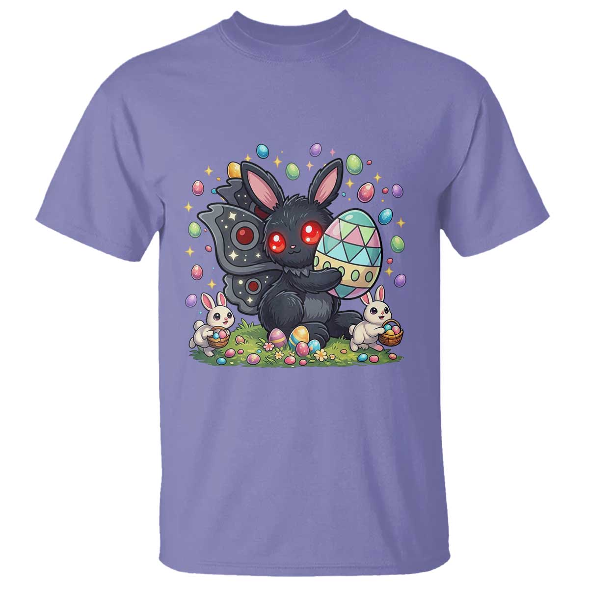Funny Mothman Easter Bunny Ears T Shirt Cryptid Lover Gift TS12 Violet Print Your Wear