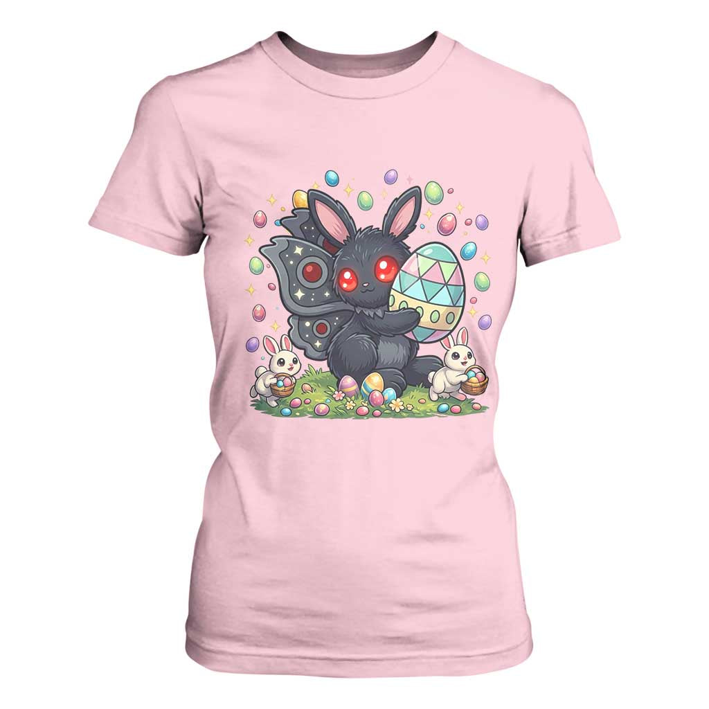 Funny Mothman Easter Bunny Ears T Shirt For Women Cryptid Lover Gift TS12 Light Pink Print Your Wear