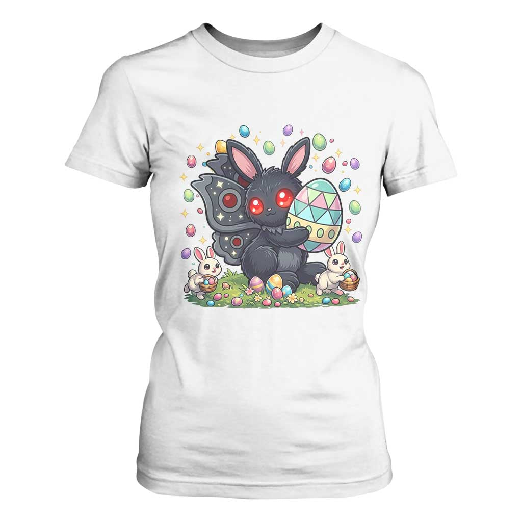 Funny Mothman Easter Bunny Ears T Shirt For Women Cryptid Lover Gift TS12 White Print Your Wear