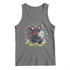 Funny Mothman Easter Bunny Ears Tank Top Cryptid Lover Gift TS12 Black Heather Print Your Wear