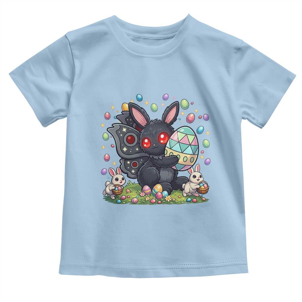 Funny Mothman Easter Bunny Ears Toddler T Shirt Cryptid Lover Gift TS12 Light Blue Print Your Wear