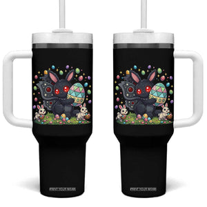 Funny Mothman Easter Bunny Ears Tumbler With Handle Cryptid Lover Gift TS12 One Size: 40 oz Black Print Your Wear