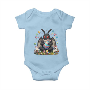 Mothman Easter Bunny Baby Onesie Funny West Virginia Cryptid Lover Gift TS12 Light Blue Print Your Wear