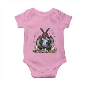 Mothman Easter Bunny Baby Onesie Funny West Virginia Cryptid Lover Gift TS12 Light Pink Print Your Wear