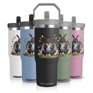 Mothman Easter Bunny Flip Straw Tumbler Funny West Virginia Cryptid Lover Gift TS12 Print Your Wear