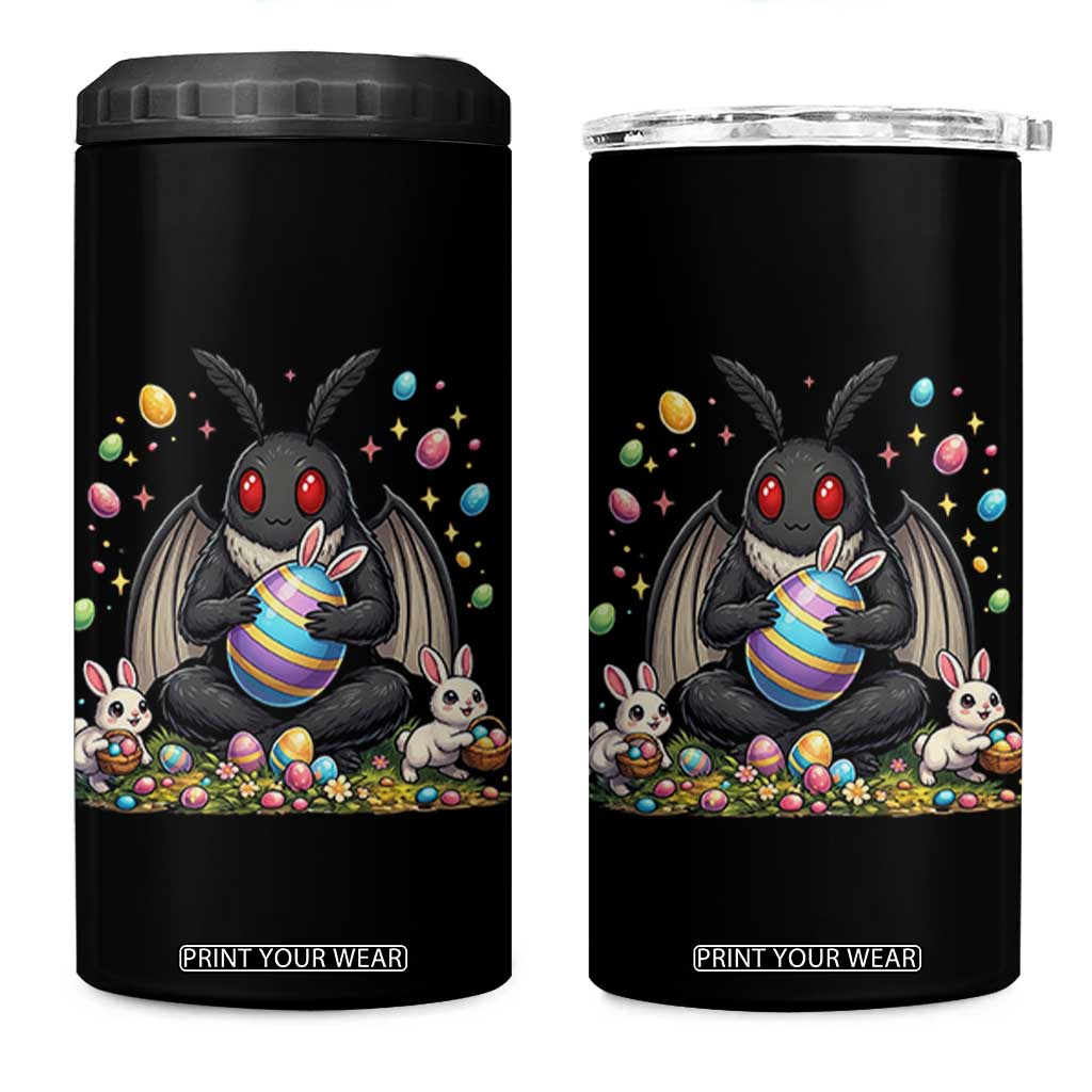 Mothman Easter Bunny 4 in 1 Can Cooler Tumbler Funny West Virginia Cryptid Lover Gift TS12 One Size: 16 oz Black Print Your Wear