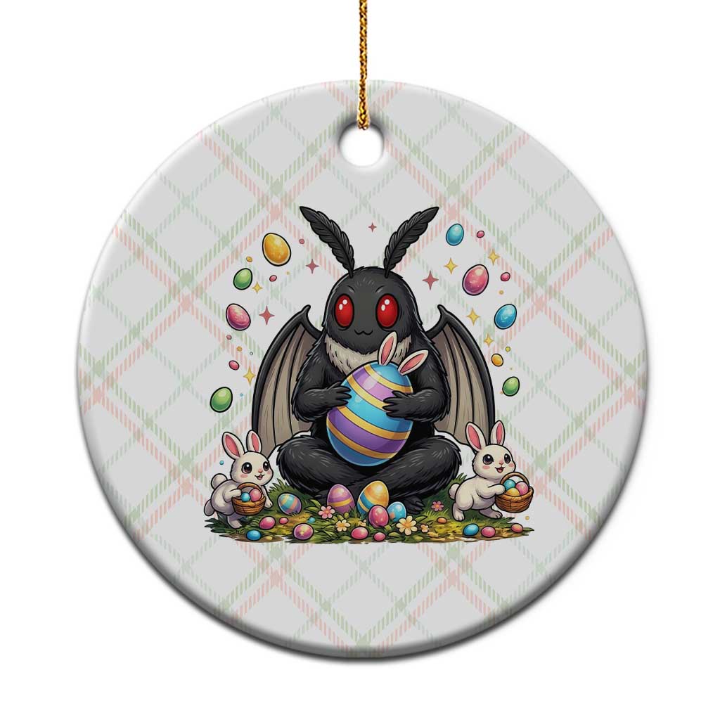 Mothman Easter Bunny Ceramic Ornament Funny West Virginia Cryptid Lover Gift TS12 1pc Christmas Plaid Print Your Wear