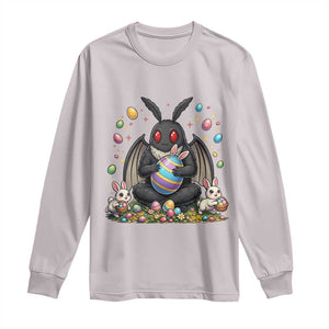 Mothman Easter Bunny Long Sleeve Shirt Funny West Virginia Cryptid Lover Gift TS12 Ice Gray Print Your Wear