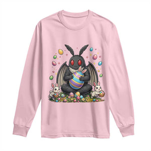 Mothman Easter Bunny Long Sleeve Shirt Funny West Virginia Cryptid Lover Gift TS12 Light Pink Print Your Wear