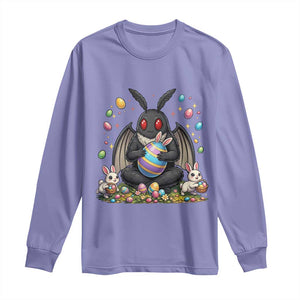 Mothman Easter Bunny Long Sleeve Shirt Funny West Virginia Cryptid Lover Gift TS12 Violet Print Your Wear