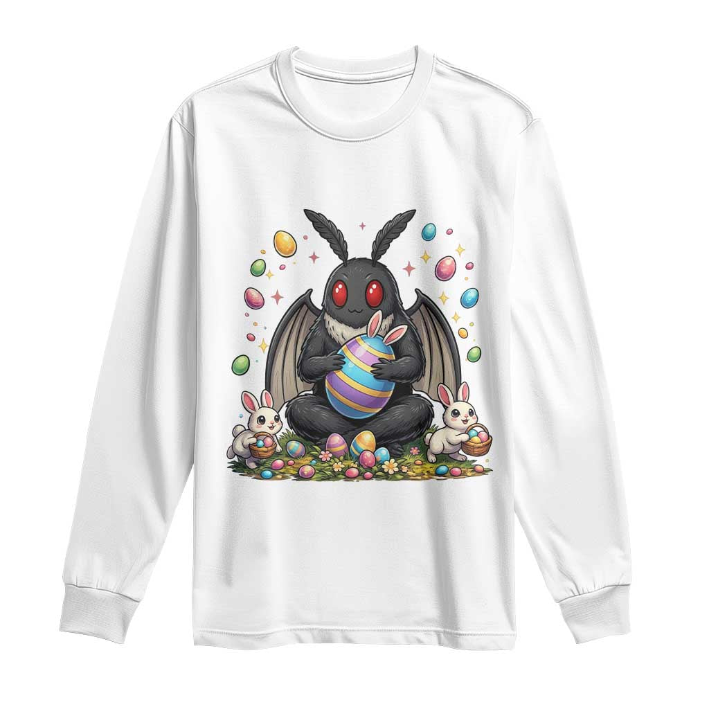 Mothman Easter Bunny Long Sleeve Shirt Funny West Virginia Cryptid Lover Gift TS12 White Print Your Wear