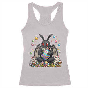Mothman Easter Bunny Racerback Tank Top Funny West Virginia Cryptid Lover Gift TS12 Ice Gray Print Your Wear