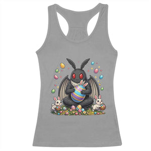 Mothman Easter Bunny Racerback Tank Top Funny West Virginia Cryptid Lover Gift TS12 Sport Gray Print Your Wear
