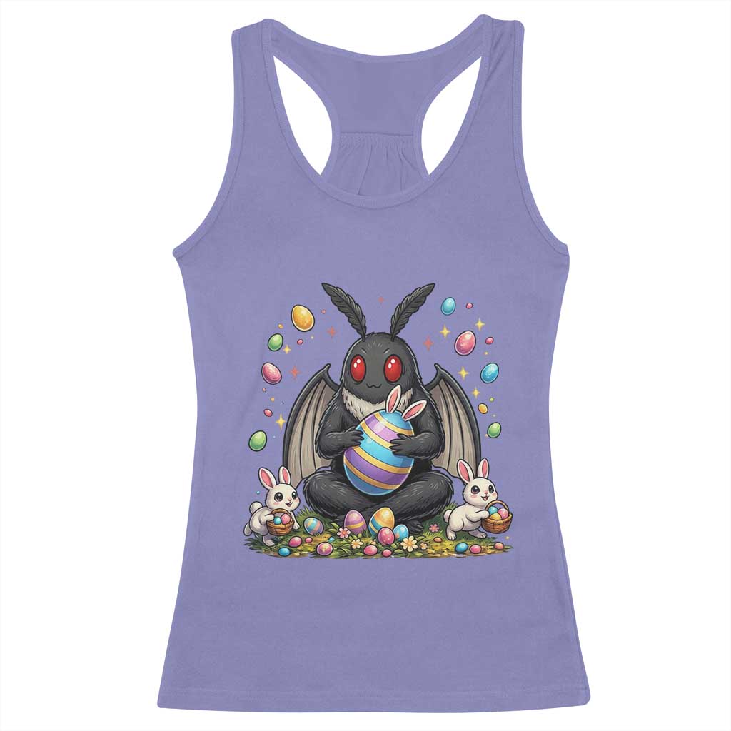 Mothman Easter Bunny Racerback Tank Top Funny West Virginia Cryptid Lover Gift TS12 Violet Print Your Wear