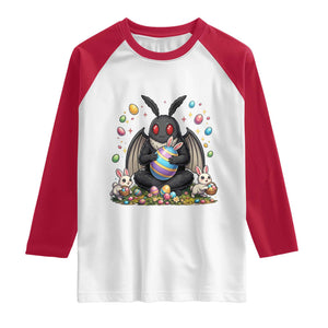Mothman Easter Bunny Raglan Shirt Funny West Virginia Cryptid Lover Gift TS12 White Red Print Your Wear