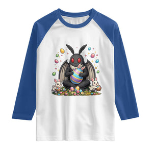 Mothman Easter Bunny Raglan Shirt Funny West Virginia Cryptid Lover Gift TS12 White Royal Print Your Wear