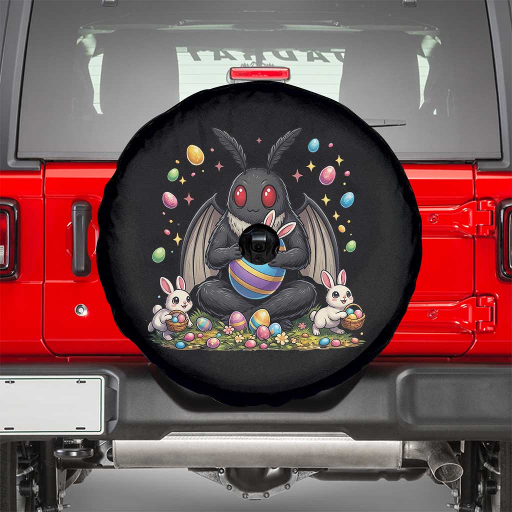 Mothman Easter Bunny Spare Tire Cover Funny West Virginia Cryptid Lover Gift TS12 Black Print Your Wear