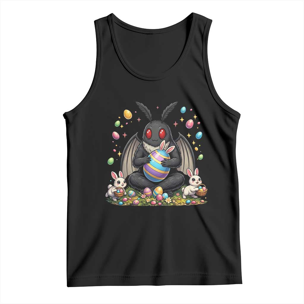Mothman Easter Bunny Tank Top Funny West Virginia Cryptid Lover Gift TS12 Black Print Your Wear