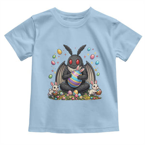 Mothman Easter Bunny Toddler T Shirt Funny West Virginia Cryptid Lover Gift TS12 Light Blue Print Your Wear