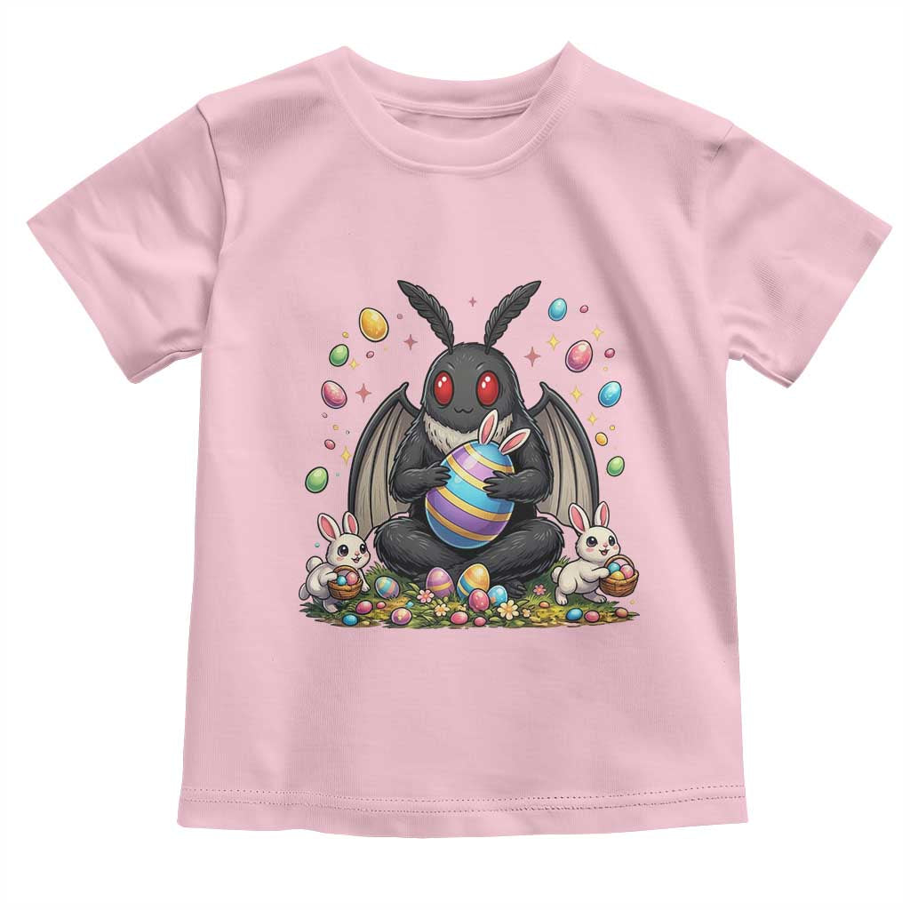 Mothman Easter Bunny Toddler T Shirt Funny West Virginia Cryptid Lover Gift TS12 Light Pink Print Your Wear