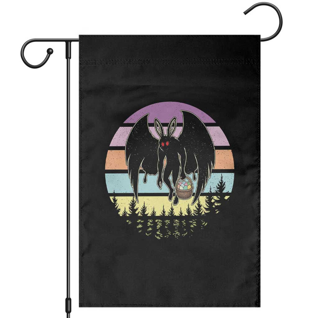Retro Sunset Mothman Easter Egg Hunt Garden Flag Cryptid Lover Gift TS12 Black Print Your Wear